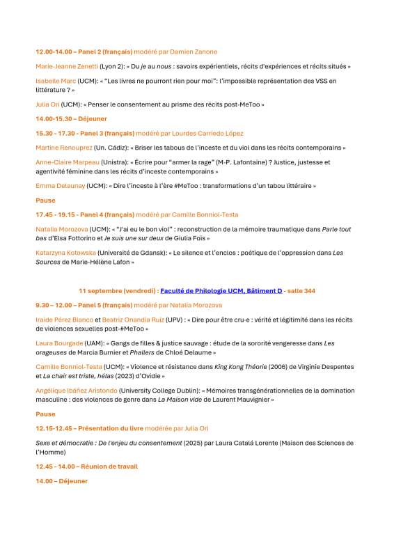 Congreso internacional Relatos de violencia sexual en la literatura en la era post MeToo: parámetros para el análisis - 2